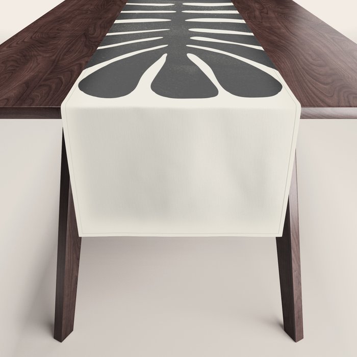 Sea Leaf: Noir Table Runner Gallery Image 1