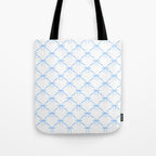Bows & Ribbons Pattern VII Baby Blue Tote Bag Gallery Image 1