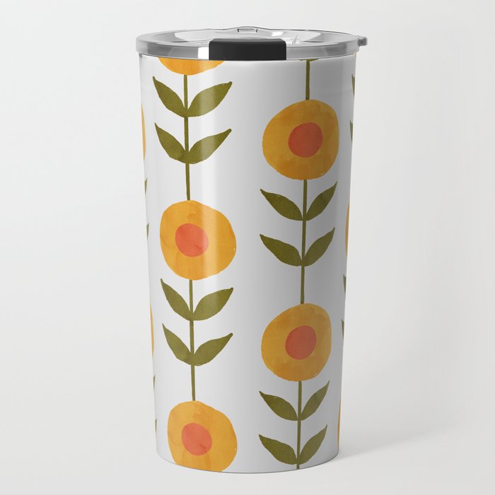 Fresh Yellow Spring Flowers Travel Mug Gallery Image 1