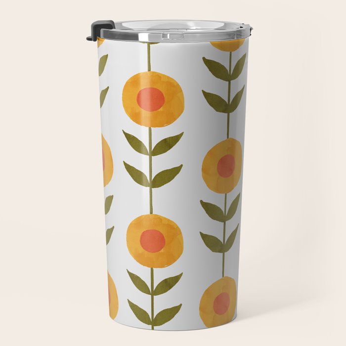 Fresh Yellow Spring Flowers Travel Mug Gallery Image 3