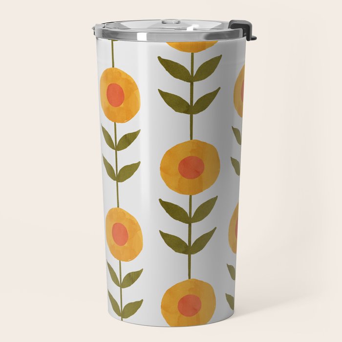 Fresh Yellow Spring Flowers Travel Mug Gallery Image 2