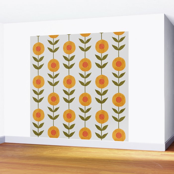 Fresh Yellow Spring Flowers Wall Mural Gallery Image 2