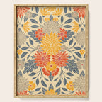 Warm Yellow, Orange & Blue Floral Serving Tray Gallery Image 1