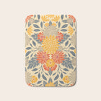Warm Yellow, Orange & Blue Floral Bath Mat Gallery Image 1