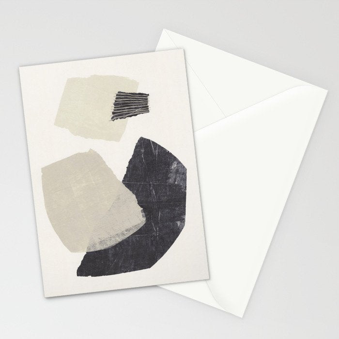 Monochrome Shapes #1 Stationery Card Gallery Image 2