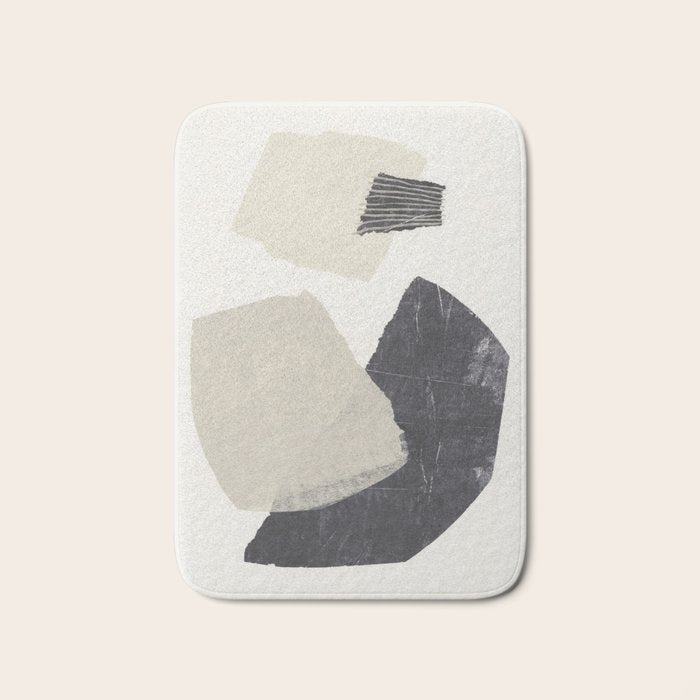 Monochrome Shapes #1 Bath Mat Gallery Image 1