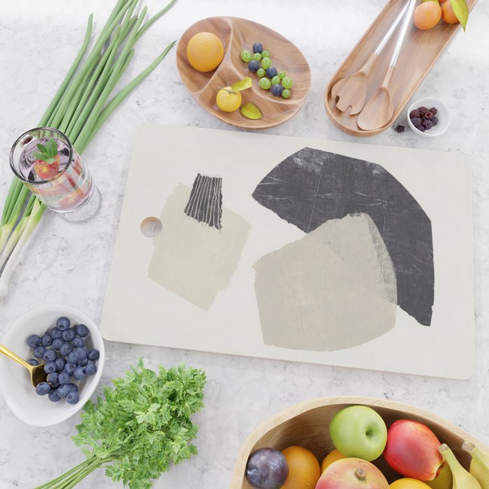 Monochrome Shapes #1 Cutting Board Gallery Image 2