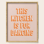 This Kitchen Is For Dancing (Peach Orange) Serving Tray Gallery Image 1