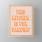 This Kitchen Is For Dancing (Peach Orange) Mini Art Print Gallery Image 1