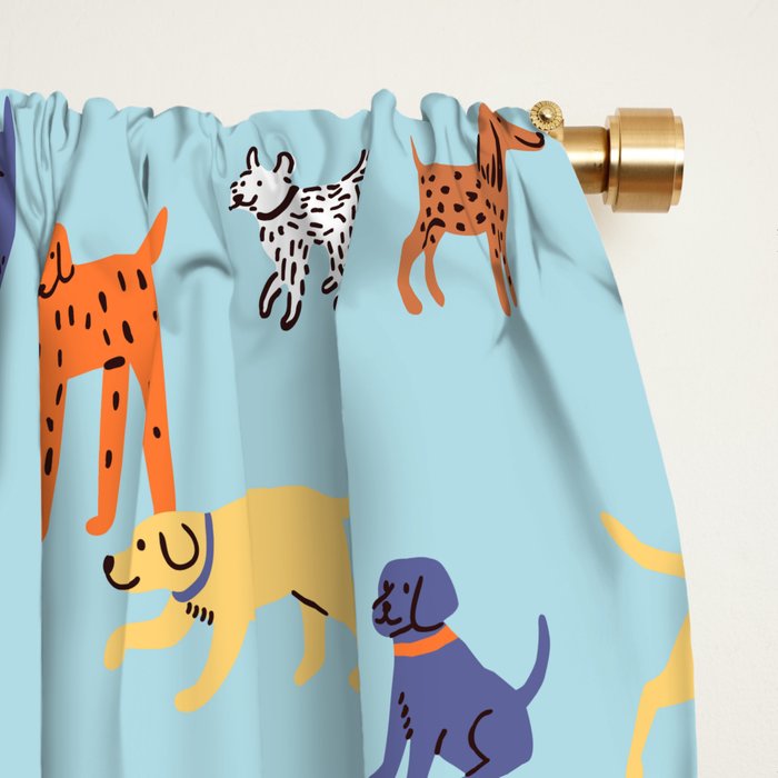 Funny dog animal cartoon art pattern Window Curtain Gallery Image 2