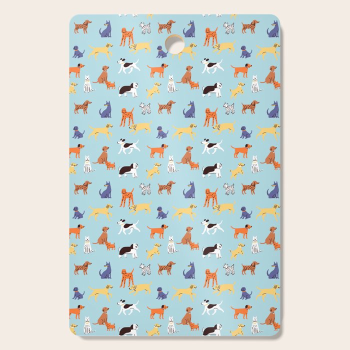Funny dog animal cartoon art pattern Cutting Board Gallery Image 1