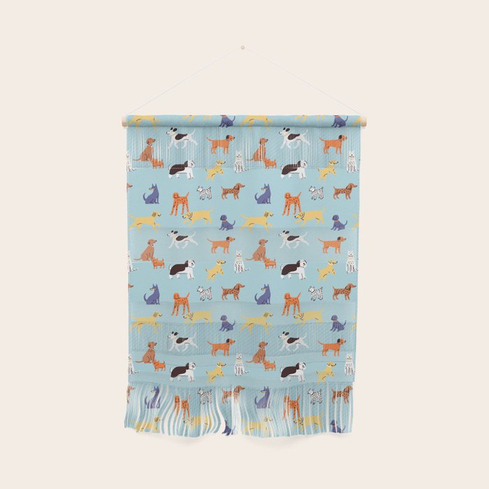 Funny dog animal cartoon art pattern Wall Hanging Gallery Image 1