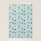 Funny dog animal cartoon art pattern Stationery Card Gallery Image 2