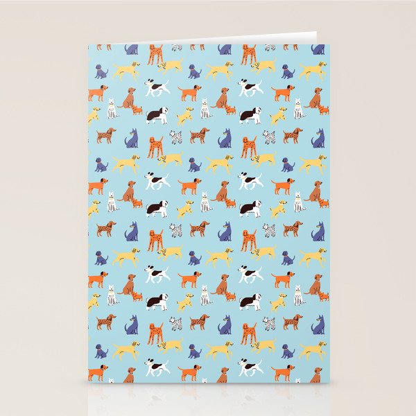 Funny dog animal cartoon art pattern Stationery Card Gallery Image 2