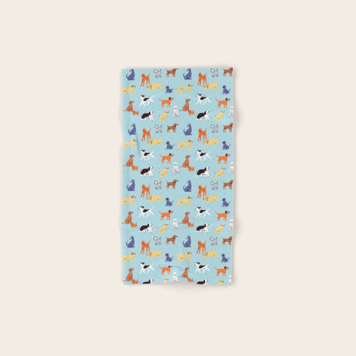 Funny dog animal cartoon art pattern Bath Towel Gallery Image 1