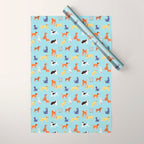 Funny dog animal cartoon art pattern Wrapping Paper Gallery Image 1