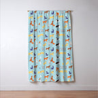 Funny dog animal cartoon art pattern Window Curtain Gallery Image 3