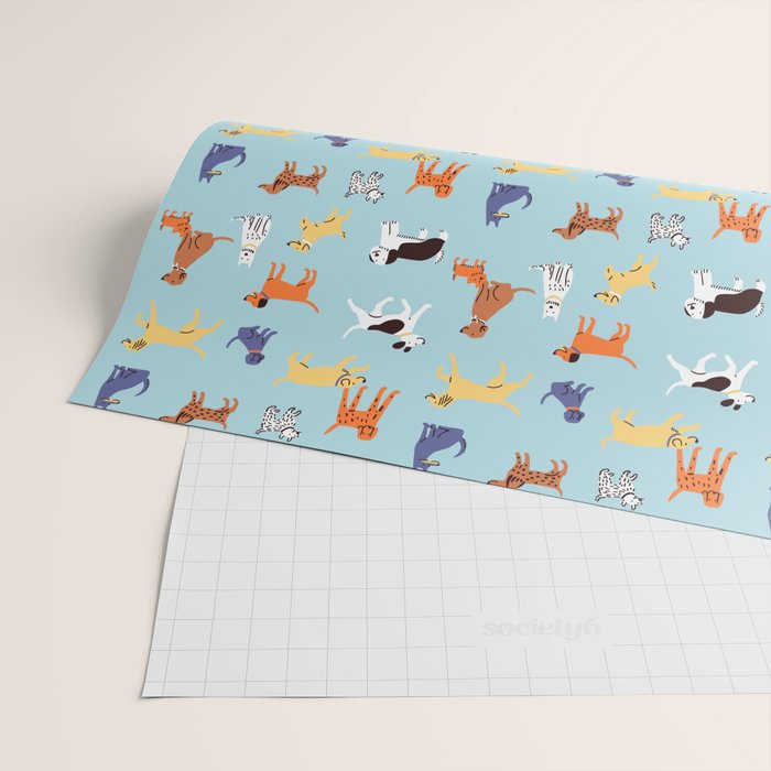 Funny dog animal cartoon art pattern Wrapping Paper Gallery Image 2