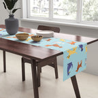 Funny dog animal cartoon art pattern Table Runner Gallery Image 2