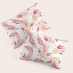 Mexican Axolotls Watercolor Pillow Sham Gallery Image 3