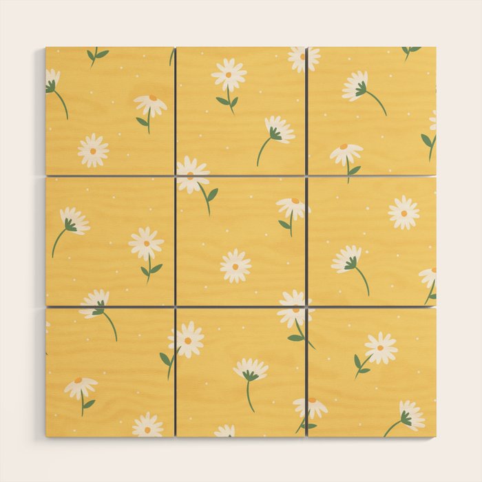 Little Daises Wood Wall Art Gallery Image 1