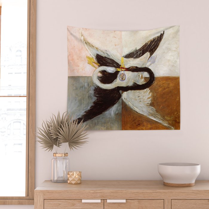 Hilma af klint The Swan,No,3 Wall Tapestry Gallery Image 2