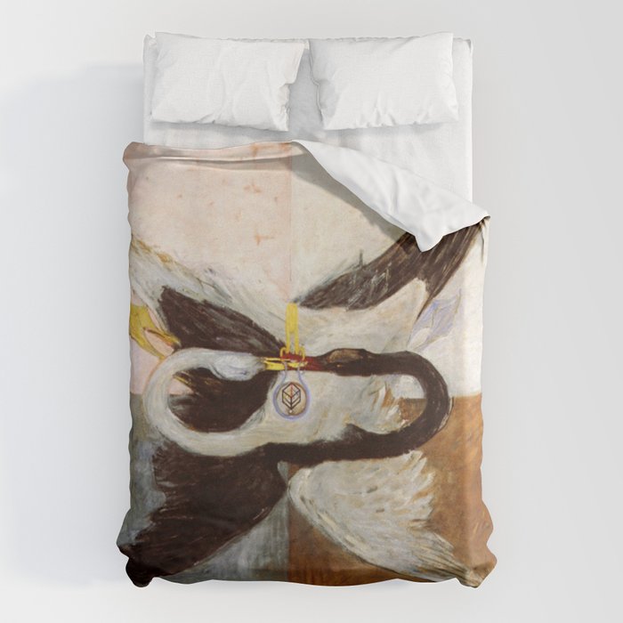 Hilma af klint The Swan,No,3 Duvet Cover Gallery Image 6