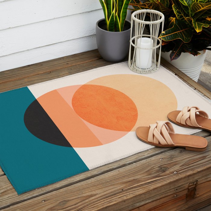 Abstraction_NEW_SUNSET_OCEAN_WAVE_POP_ART_Minimalism_0022D Outdoor Rug Gallery Image 2