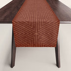 boho triangle stripes - rust Table Runner Gallery Image 1