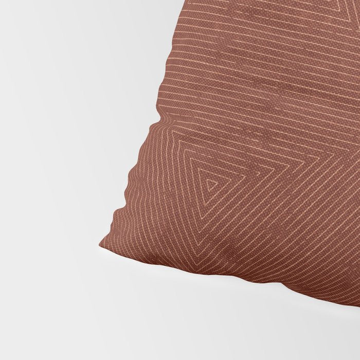 boho triangle stripes - rust Pillow Sham Gallery Image 4