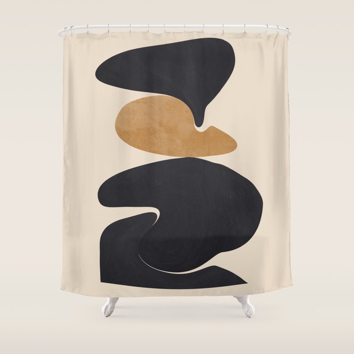 Modern Abstract Shapes 115 Shower Curtain Gallery Image 1