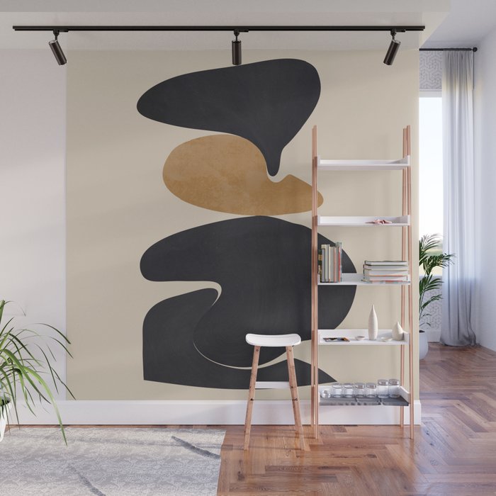 Modern Abstract Shapes 115 Wall Mural Gallery Image 1