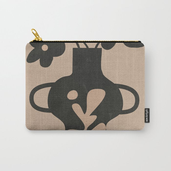 Floral Silhouette 6 Carry All Pouch Gallery Image 1