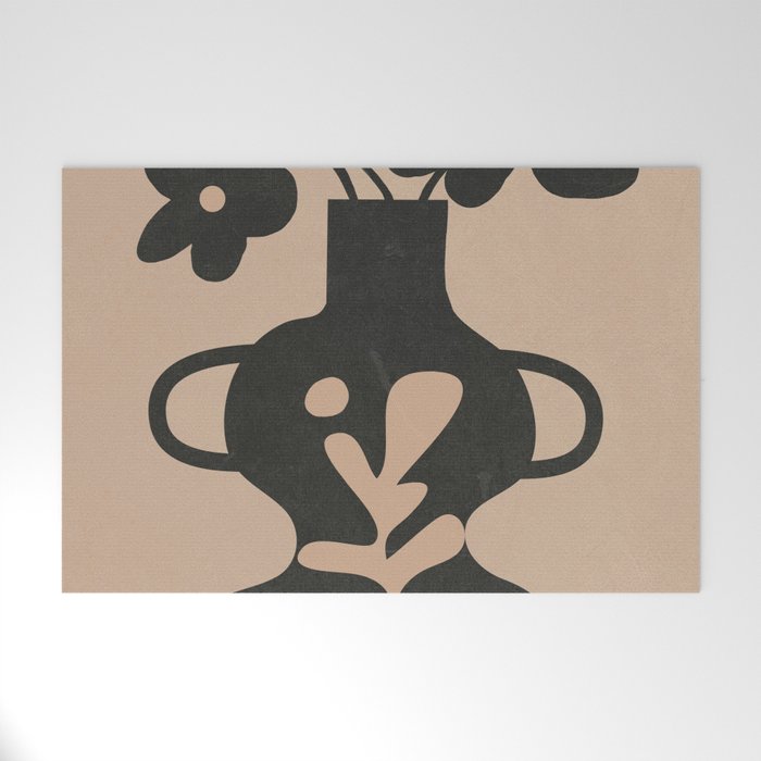 Floral Silhouette 6 Welcome Mat Gallery Image 1