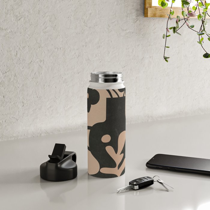 Floral Silhouette 6 Water Bottle Gallery Image 4