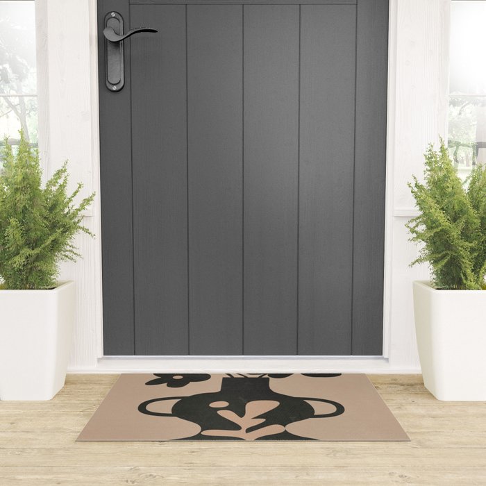 Floral Silhouette 6 Welcome Mat Gallery Image 3