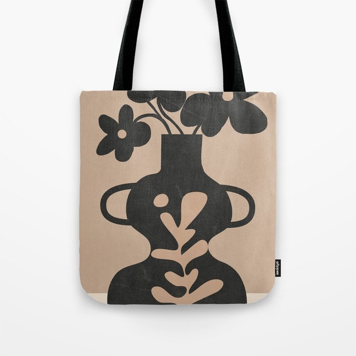 Floral Silhouette 6 Tote Bag Gallery Image 1