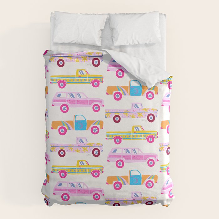 Retro Roads â Candy Palette Duvet Cover Gallery Image 1