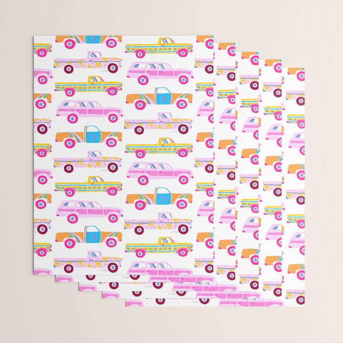 Retro Roads â Candy Palette Wrapping Paper Gallery Image 3