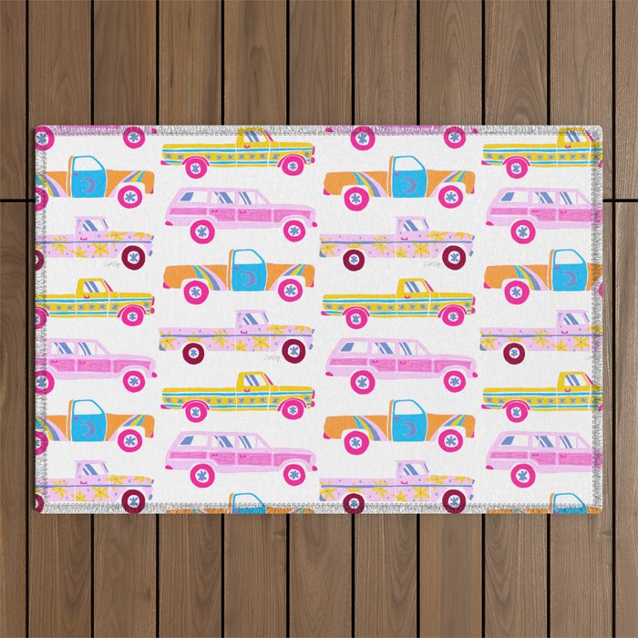 Retro Roads â Candy Palette Outdoor Rug Gallery Image 1