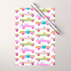 Retro Roads â Candy Palette Wrapping Paper Gallery Image 1