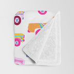 Retro Roads â Candy Palette Throw Blanket Gallery Image 3