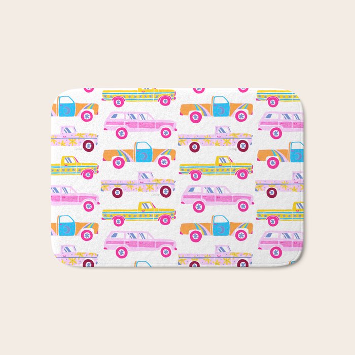 Retro Roads â Candy Palette Bath Mat Gallery Image 1