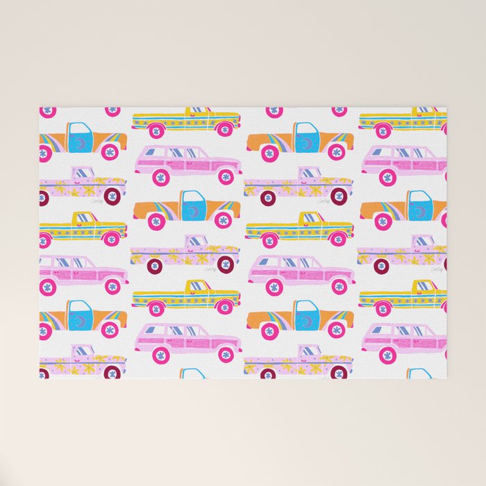 Retro Roads â Candy Palette Welcome Mat Gallery Image 1
