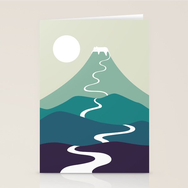Cat Landscape 80 Stationery Card Gallery Image 2