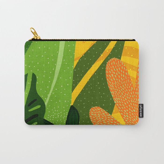 Rainforest Plants Abstract Carry All Pouch Gallery Image 1