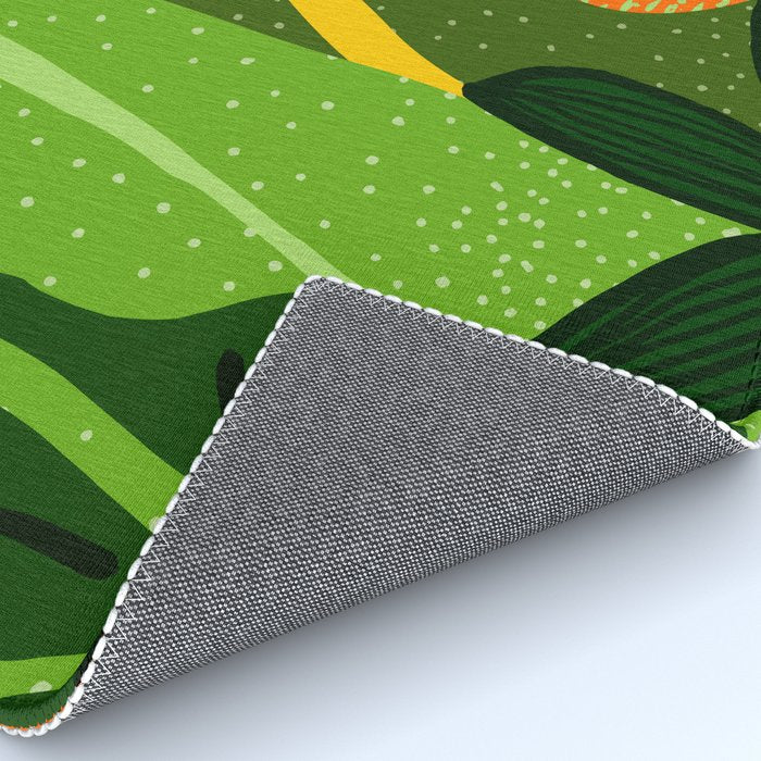 Rainforest Plants Abstract Rug Gallery Image 4