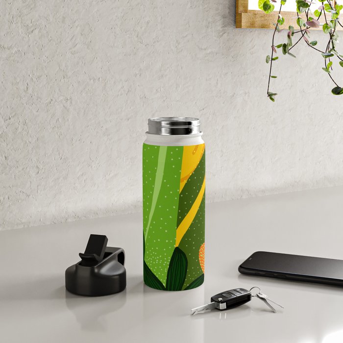 Rainforest Plants Abstract Water Bottle Gallery Image 4