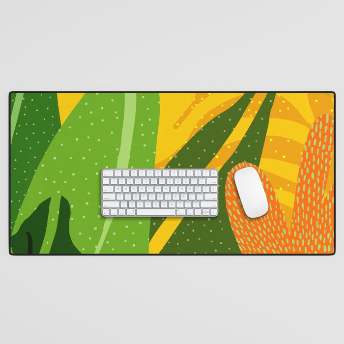 Rainforest Plants Abstract Desk Mat Gallery Image 1