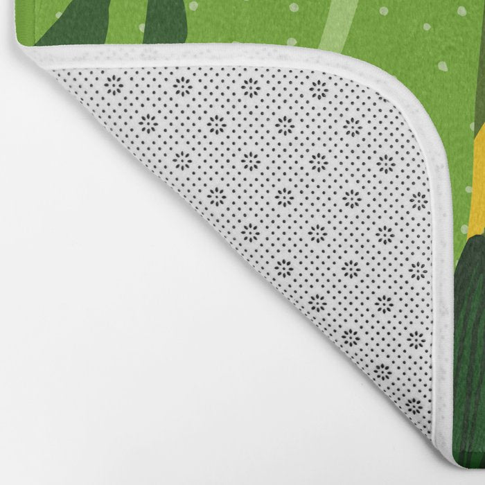 Rainforest Plants Abstract Bath Mat Gallery Image 2